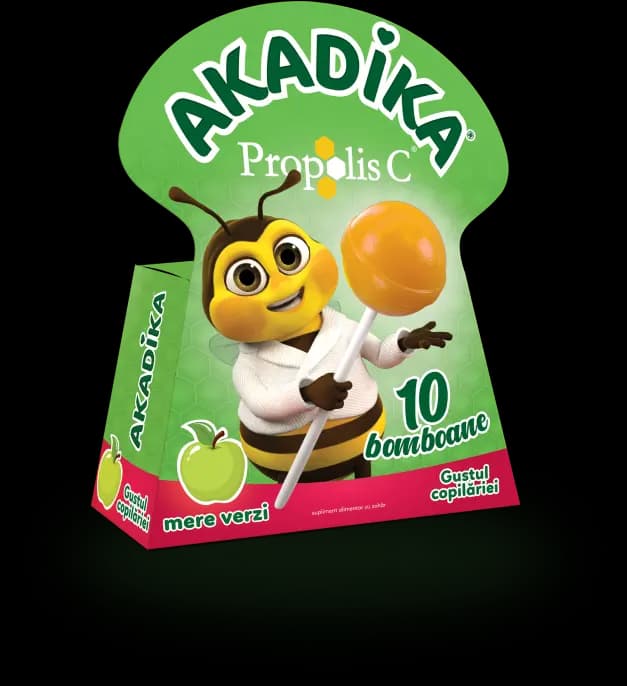 Cutie Akadika Propolis C Mere Verzi 10 Bomboane