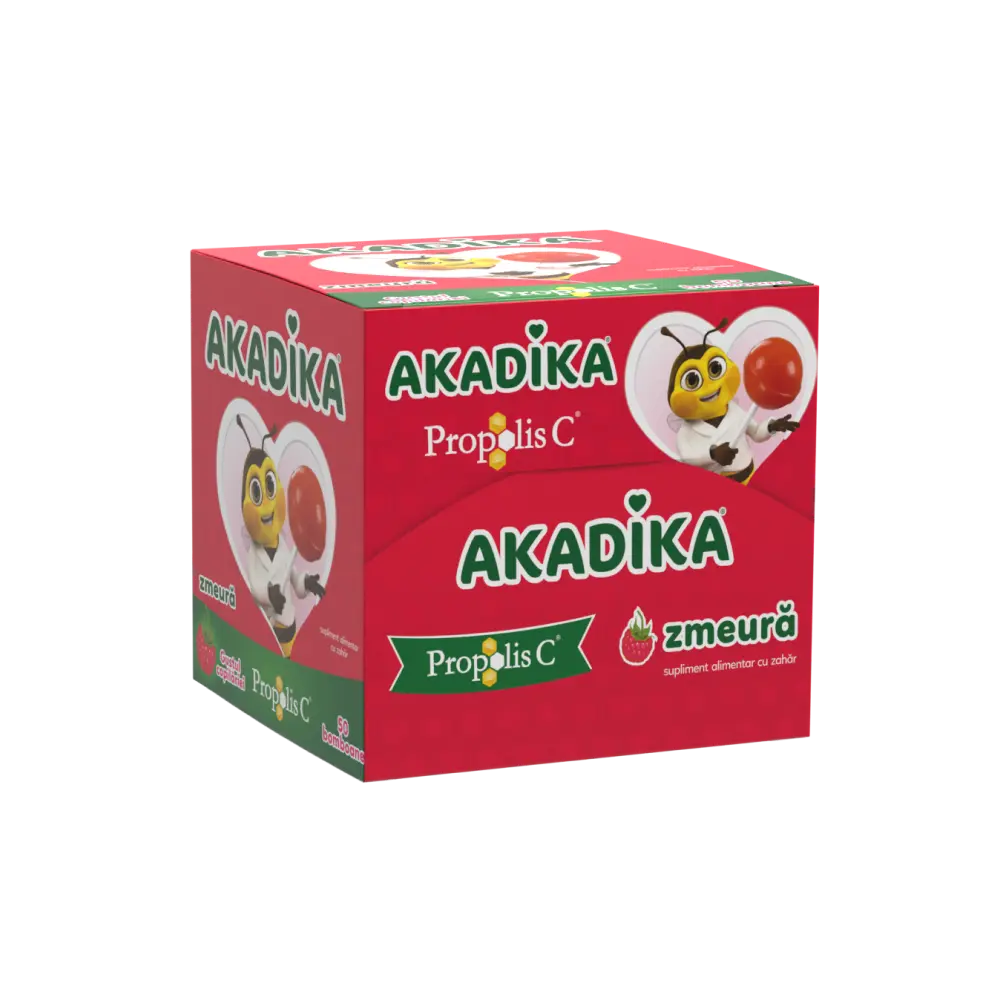 AKADIKA Propolis C Zmeură - 50 bomboane