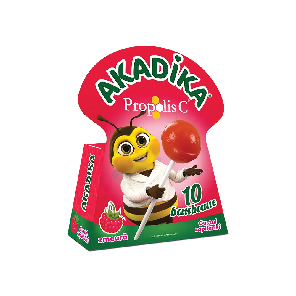 AKADIKA Propolis C Zmeură - 10 bomboane