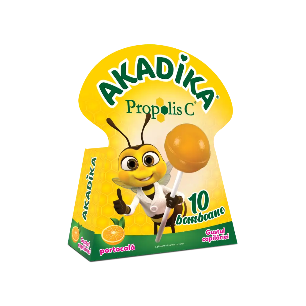 AKADIKA Propolis C Portocale - 10 bomboane
